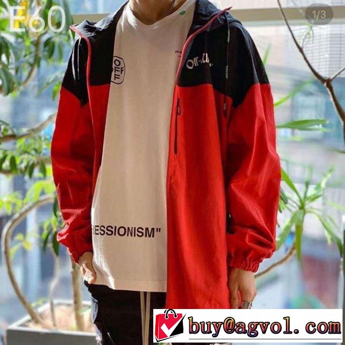 馴染みやすいスタイル美品 2019 Off-White おしゃれな装い オフホワイト 3色可選軽量ジャケット