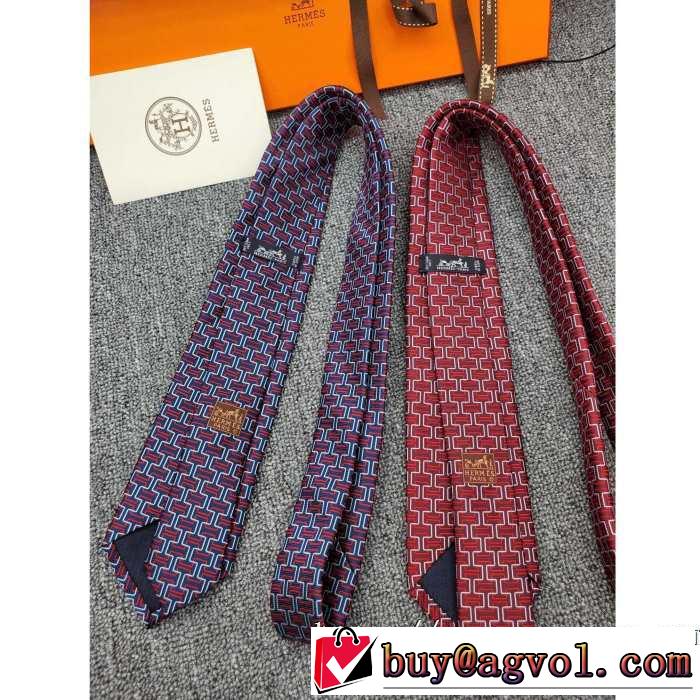 2色可選 エルメス 秋冬から人気継続中 HERMES ネクタイ 先取り 2019/2020秋冬ファッション