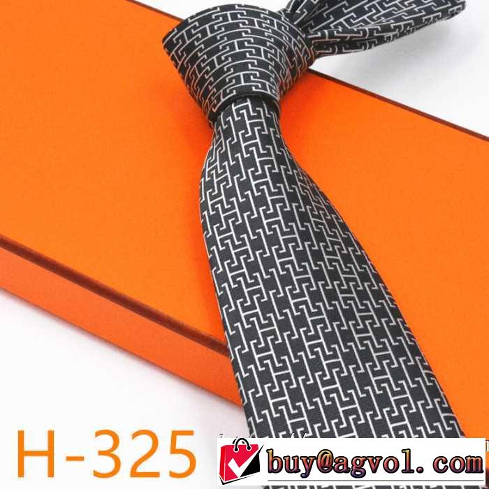 エルメス気になる2019年秋のファッション HERMES ネクタイ 2色可選 秋冬とれんど新品目立ち