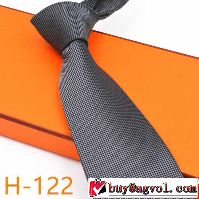 シンプルに着こなしたい エルメス秋にはやる最新作を先取り HERMES ネクタイ 秋服コーデ2019年版 多色可選