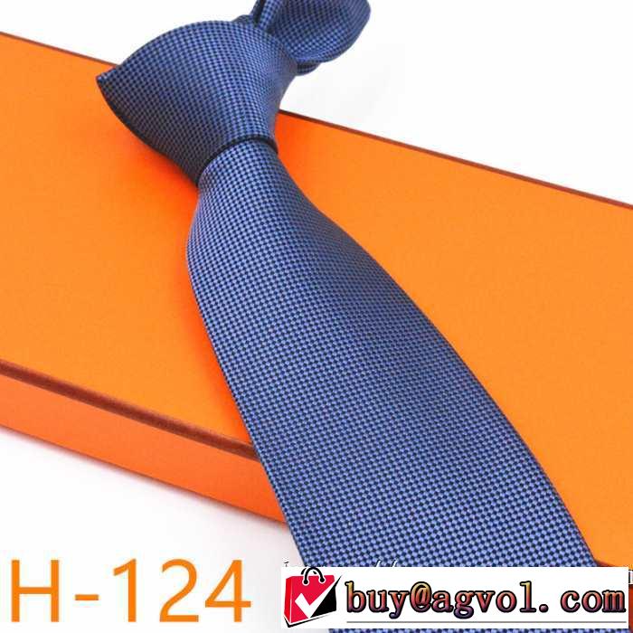 シンプルに着こなしたい エルメス秋にはやる最新作を先取り HERMES ネクタイ 秋服コーデ2019年版 多色可選
