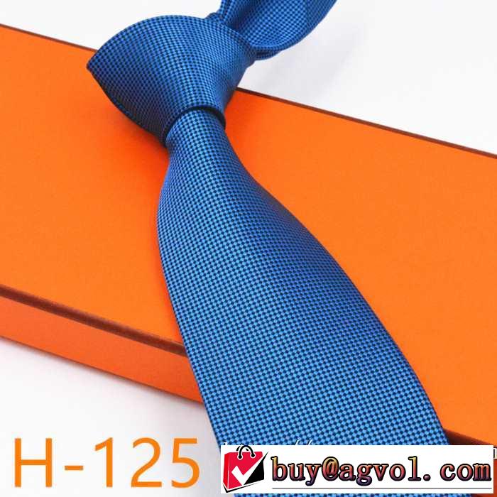 シンプルに着こなしたい エルメス秋にはやる最新作を先取り HERMES ネクタイ 秋服コーデ2019年版 多色可選