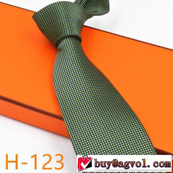 シンプルに着こなしたい エルメス秋にはやる最新作を先取り HERMES ネクタイ 秋服コーデ2019年版 多色可選