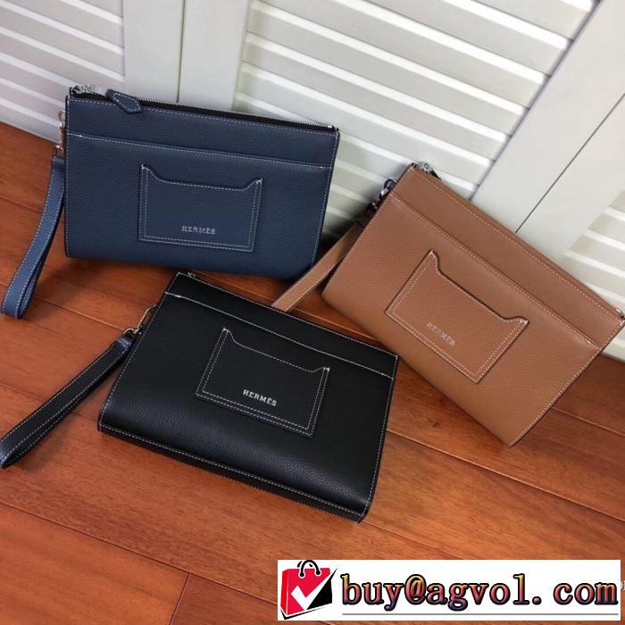 3色可選 おしゃれに秋を迎えるために エルメス 人気ブランドの秋冬新色 HERMES ポーチ  2019トレンドカラー秋冬セール