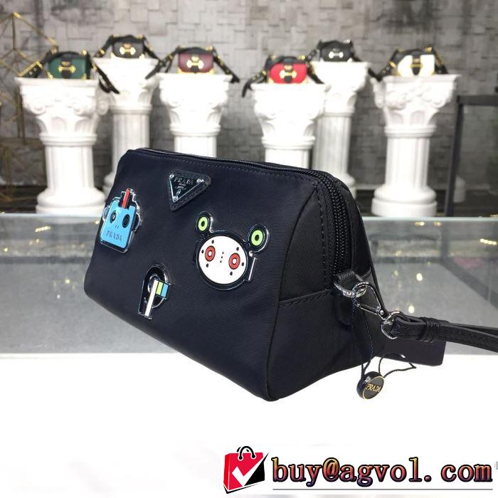 PRADA 最新作おすすめしたい秋冬 プラダ  寒い季節トレンド上品 ポーチ  今年の秋冬のトレンド激安セール