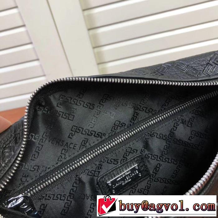 メデューサポーチVERSACEヴェルサーチ クラッチバッグ レザー コピー 安い 高級高品質LARGE EMBOSSED GREEK KEY CLUTCH