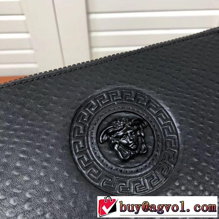 おしゃれレザーポーチメンズVERSACE　GRECA ARES POUCHヴェルサーチコピー激安エレガントクラッチバッグ 人気ランキング