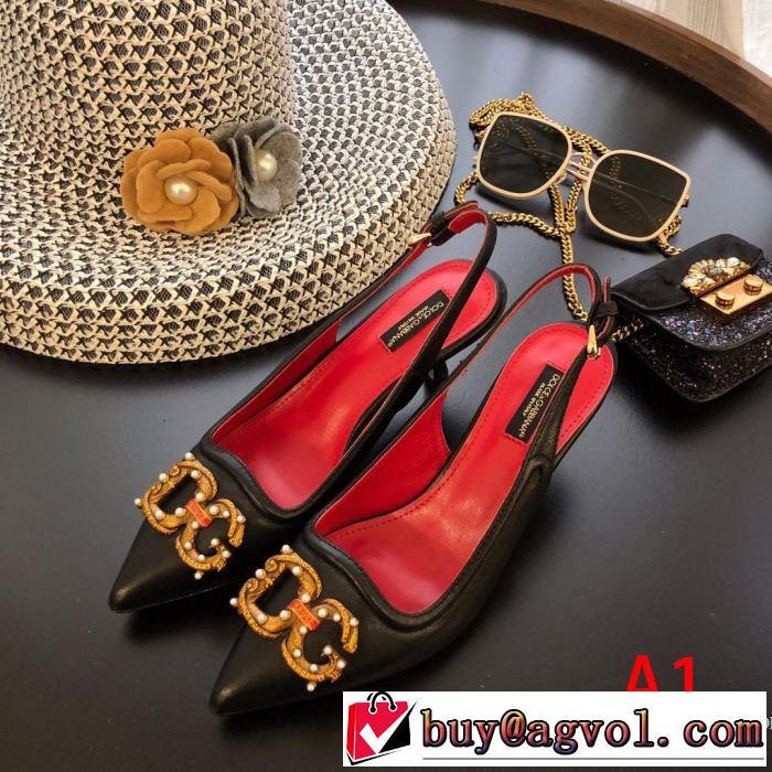 2019年春夏流行ファッション 大人の可愛さを引き立て ドルチェ＆ガッバーナ Dolce&Gabbana ハイヒール 3色可選