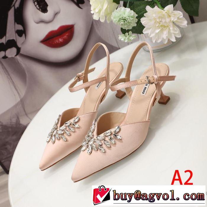ミュウミュウ MIUMIU ハイヒール 3色可選 2019夏ファション新品 今期のトレンド定番アイテム