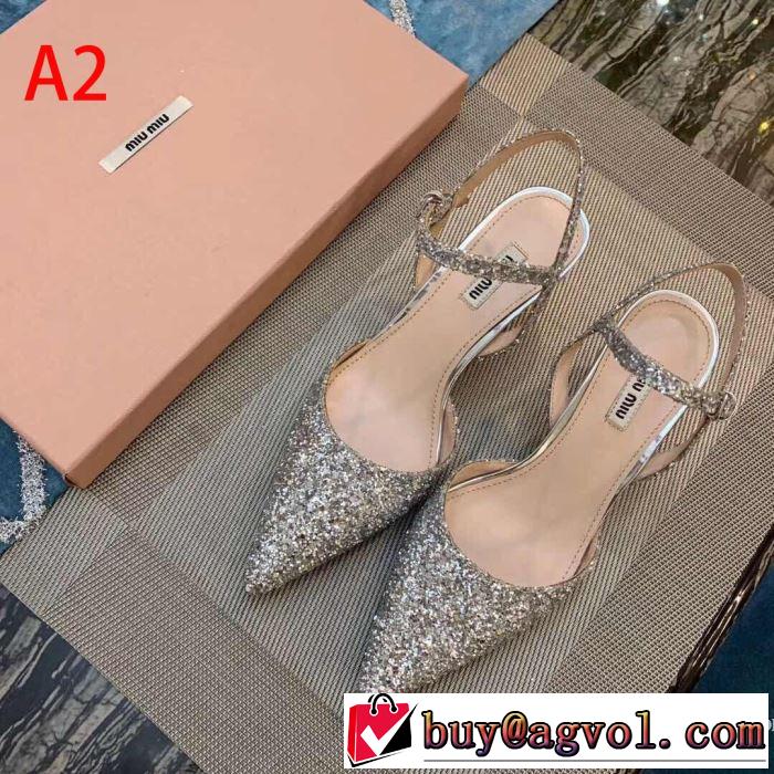2019SSのトレンド商品 ミュウミュウ MIUMIU ハイヒール 2色可選 人気ストリートブランド新品