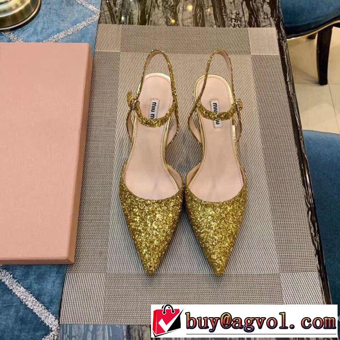 2019SSのトレンド商品 ミュウミュウ MIUMIU ハイヒール 2色可選 人気ストリートブランド新品