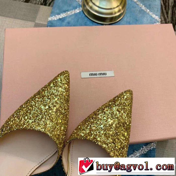 2019SSのトレンド商品 ミュウミュウ MIUMIU ハイヒール 2色可選 人気ストリートブランド新品