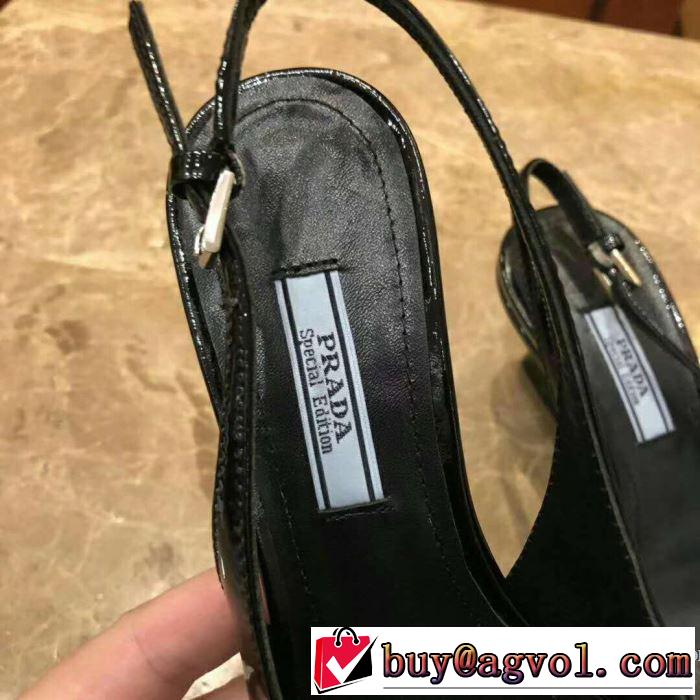 今っぽく新作アイテム 2019春夏も引き続きトレンド プラダ PRADA ハイヒール 2色可選