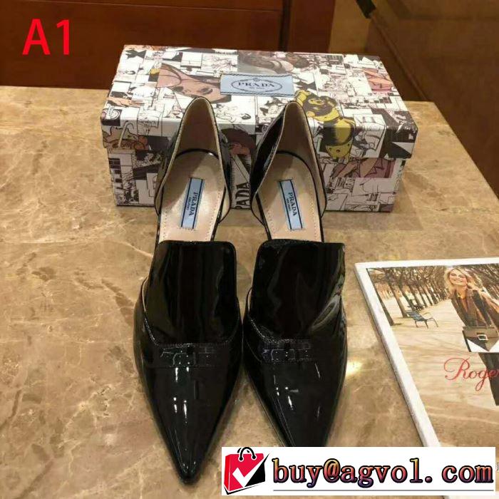 プラダ PRADA ハイヒール 4色可選 2019春夏トレンドアイテム 暑い今こそ活躍させたい！