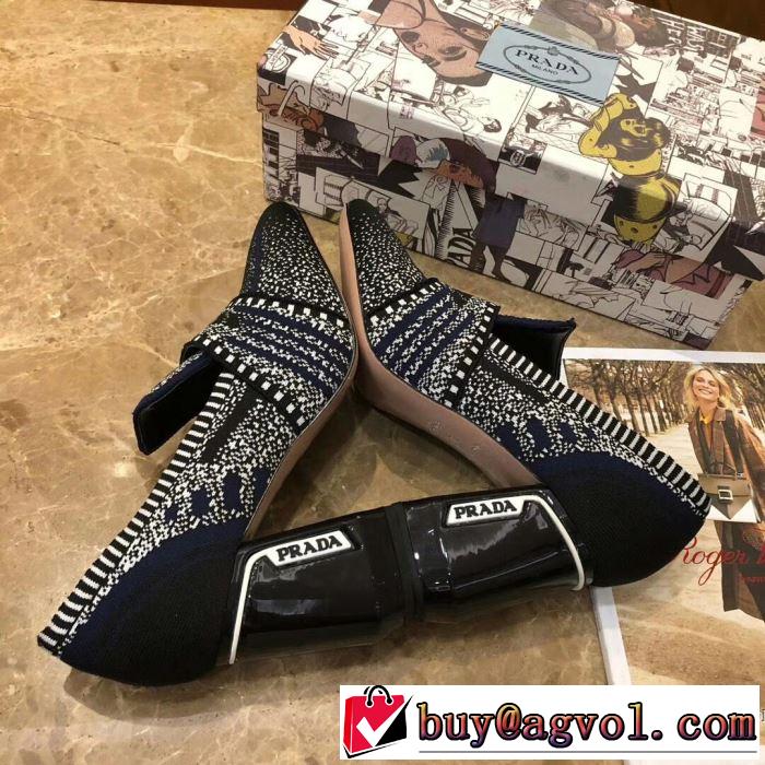 2019年春夏流行ファッション 大人の可愛さを引き立て プラダ PRADA ハイヒール 4色可選