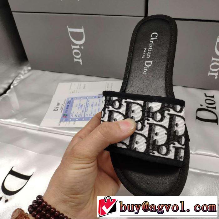 2019春夏も引き続きトレンド ディオール DIOR スリッパ 4色可選 春夏のトレンドアイテム