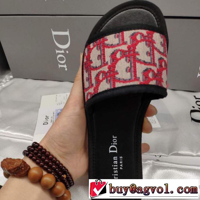 2019春夏も引き続きトレンド ディオール DIOR スリッパ 4色可選 春夏のトレンドアイテム