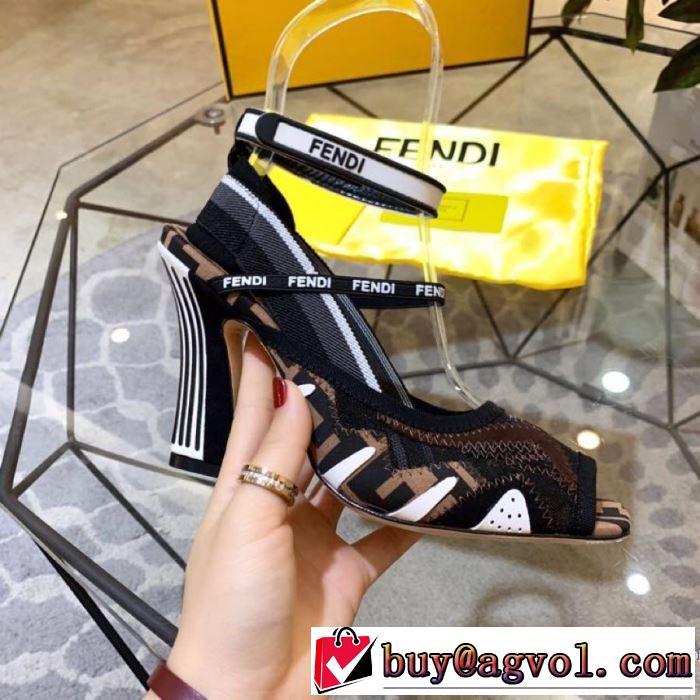 4色可選 サンダル 春夏シンプルファッションでOK！春夏の流行り2019新品  フェンディ FENDI