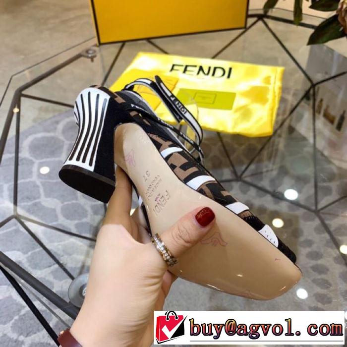4色可選 サンダル 春夏シンプルファッションでOK！春夏の流行り2019新品  フェンディ FENDI