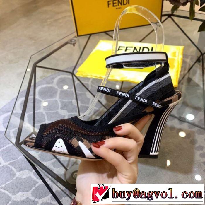 4色可選 サンダル 春夏シンプルファッションでOK！春夏の流行り2019新品  フェンディ FENDI