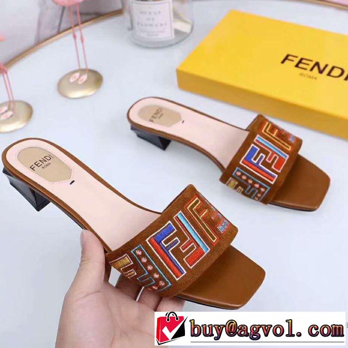 2019年春夏シーズンの人気 爽やかカジュアル人気 フェンディ FENDI サンダル 3色可選