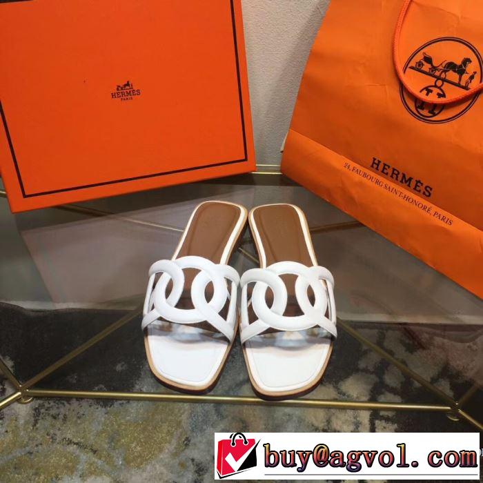 エルメス HERMES スリッパ 2色可選 2019春夏トレンドアイテム  爽やかカジュアル人気