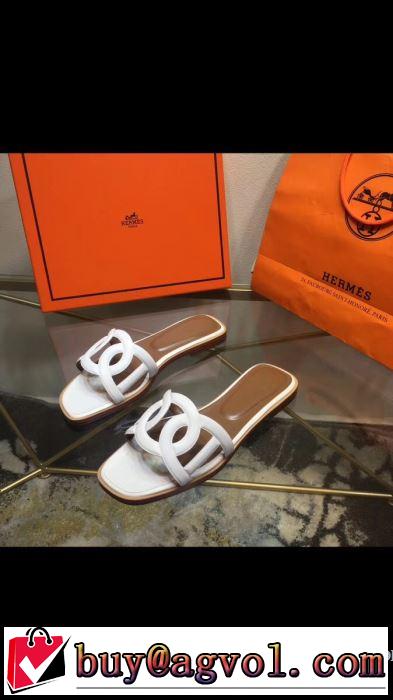 エルメス HERMES スリッパ 2色可選 2019春夏トレンドアイテム  爽やかカジュアル人気