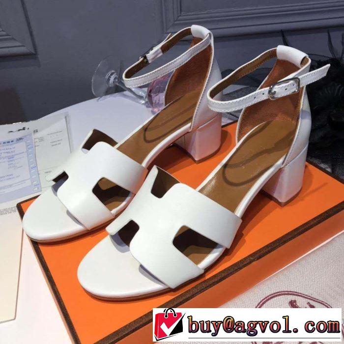 大人の可愛さを引き立て 2019年春夏流行ファッション エルメス HERMES サンダル 3色可選