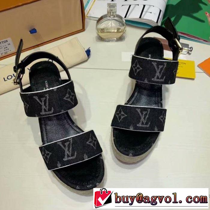2019夏ファション新品 まずは定番！人気アイテム ルイ ヴィトン LOUIS VUITTON サンダル 3色可選