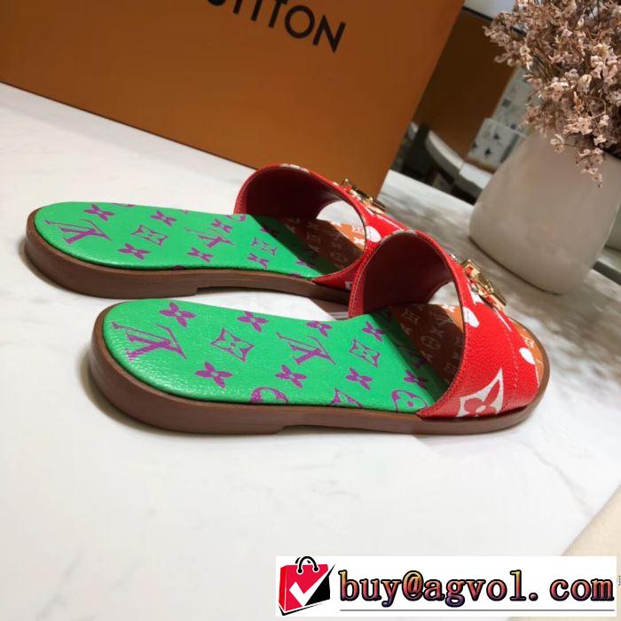 《2019年》今、注目のストリート ルイ ヴィトン LOUIS VUITTON スリッパ 3色可選 魅力的なカラー使い