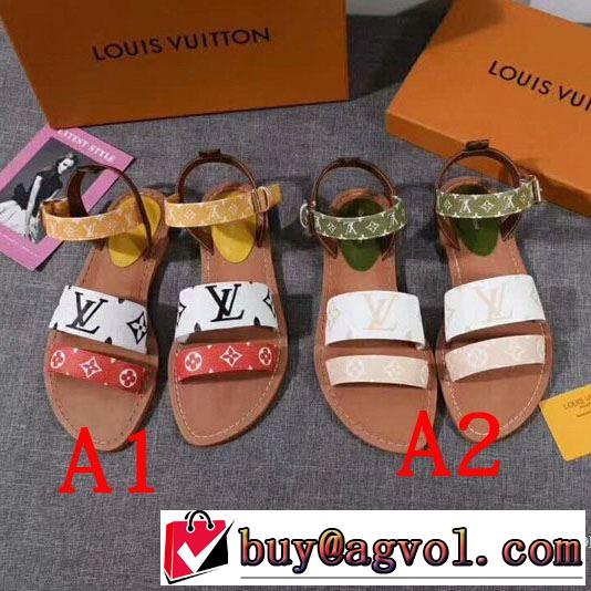 今季トレンドの限定アイテム 2019夏ファション新品 ルイ ヴィトン LOUIS VUITTON サンダル 2色可選