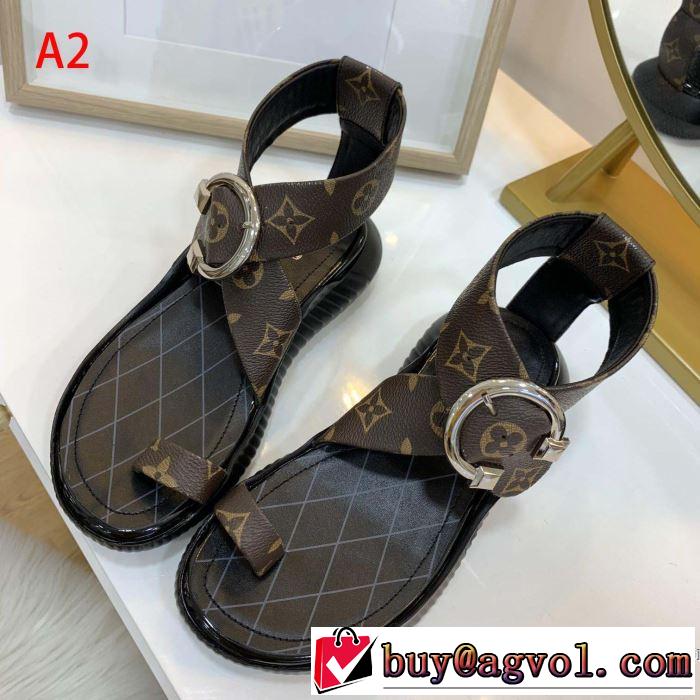 大人の可愛さを引き立て 2019年春夏流行ファッション ルイ ヴィトン LOUIS VUITTON サンダル 2色可選