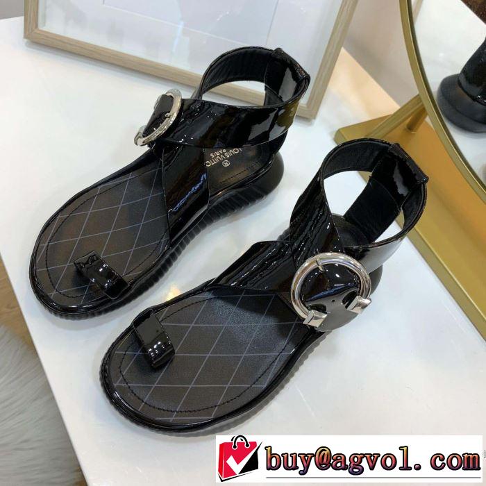 大人の可愛さを引き立て 2019年春夏流行ファッション ルイ ヴィトン LOUIS VUITTON サンダル 2色可選