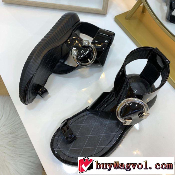 大人の可愛さを引き立て 2019年春夏流行ファッション ルイ ヴィトン LOUIS VUITTON サンダル 2色可選
