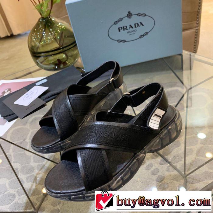 2019春夏の大注目トレンド 春夏シンプルファッションでOK！ プラダ PRADA サンダル 2色可選
