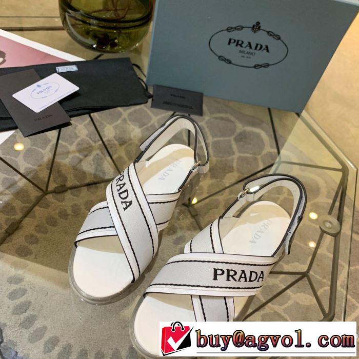 2019春夏の大注目トレンド 春夏シンプルファッションでOK！ プラダ PRADA サンダル 2色可選