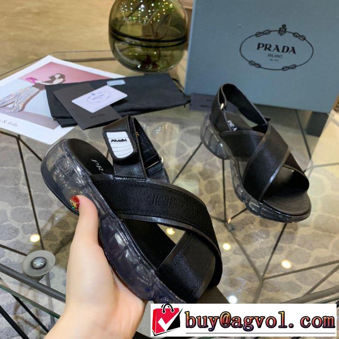 2019春夏の大注目トレンド 春夏シンプルファッションでOK！ プラダ PRADA サンダル 2色可選