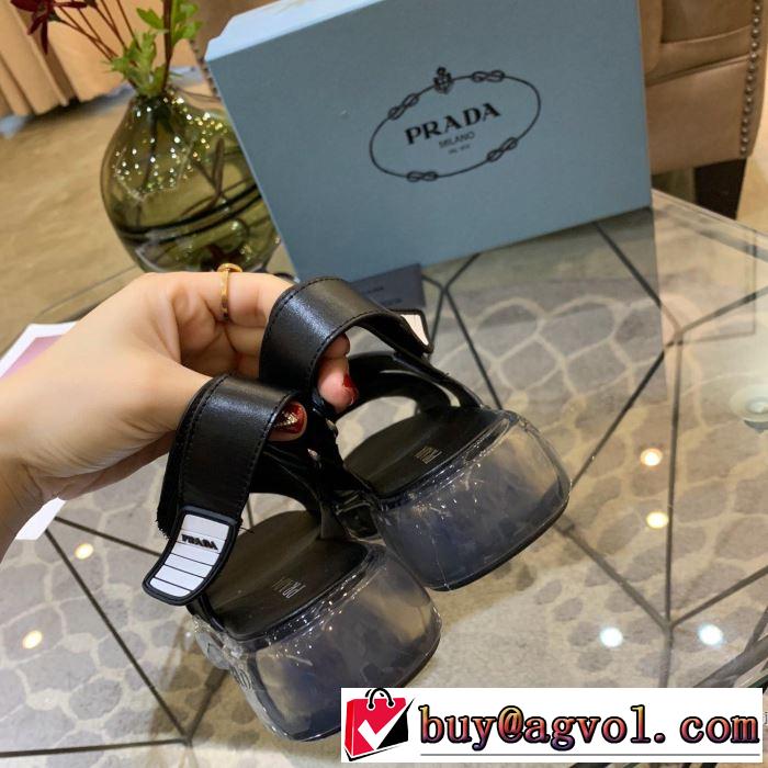 2019春夏の大注目トレンド 春夏シンプルファッションでOK！ プラダ PRADA サンダル 2色可選