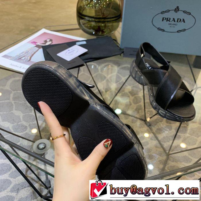 2019春夏の大注目トレンド 春夏シンプルファッションでOK！ プラダ PRADA サンダル 2色可選