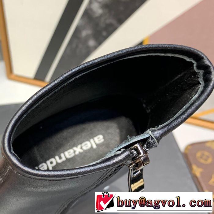 2色可選 トレンド入り確実最新コレクション レザーブーツ アレキサンダーワン 2019年秋冬に欠かせない ALEXANDER WANG