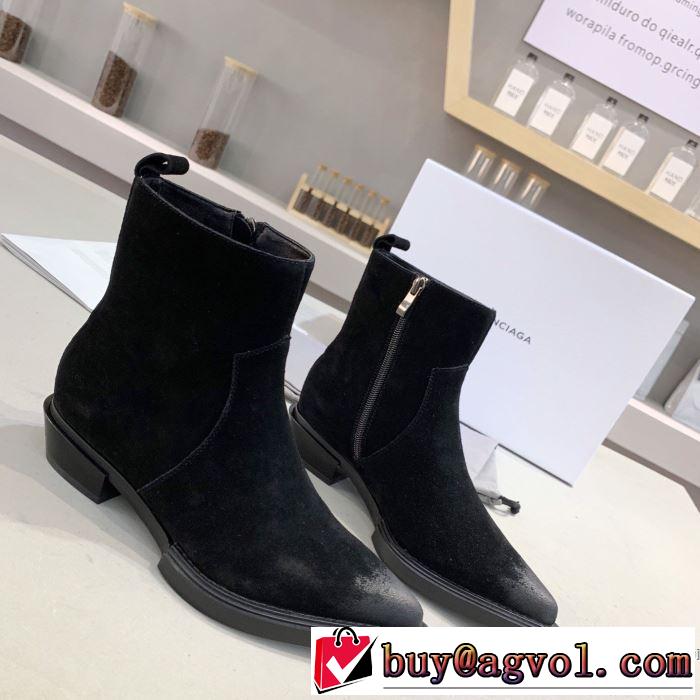 2019秋冬トレンド押さえておきたい 2色可選 レザーブーツ サイズのよさを感じる新作 バレンシアガ BALENCIAGA 人気ブランドの秋冬新色