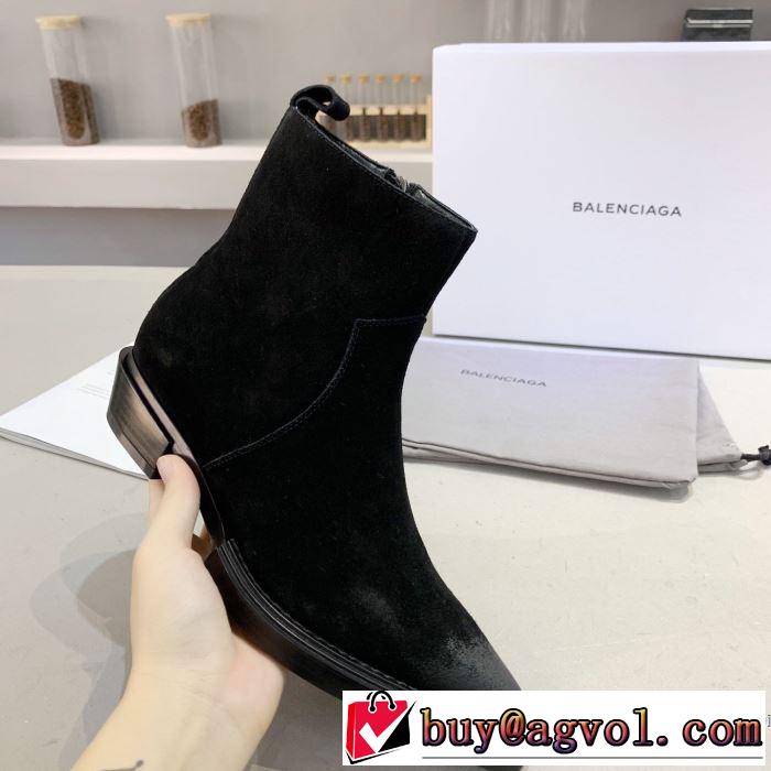 2019秋冬トレンド押さえておきたい 2色可選 レザーブーツ サイズのよさを感じる新作 バレンシアガ BALENCIAGA 人気ブランドの秋冬新色