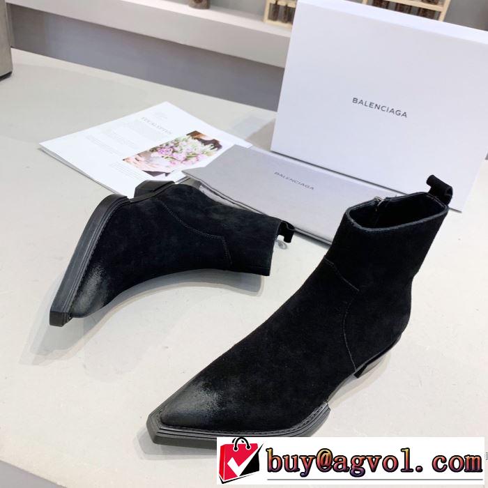 2019秋冬トレンド押さえておきたい 2色可選 レザーブーツ サイズのよさを感じる新作 バレンシアガ BALENCIAGA 人気ブランドの秋冬新色