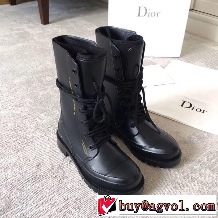2色可選 レザーブーツ 今年注目すべき秋冬ファッション ディオール ヒットする秋冬コレクション DIOR 2019トレンドアイテム激安