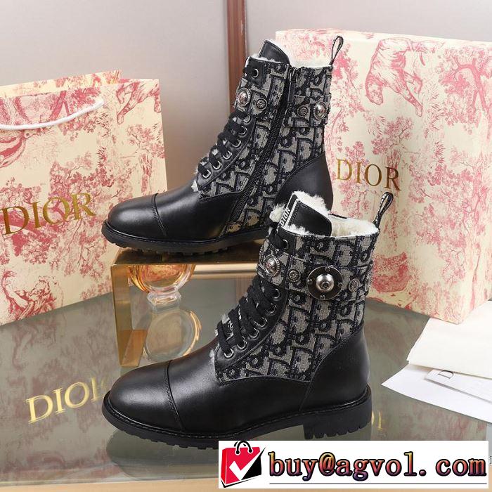 3色可選 秋冬もちろん主役級 ディオール DIOR 大人かわいい秋冬コーデを楽しみ レザーブーツ 2019秋のファッショントレンドはこれ