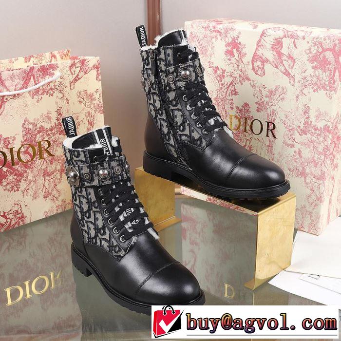 3色可選 秋冬もちろん主役級 ディオール DIOR 大人かわいい秋冬コーデを楽しみ レザーブーツ 2019秋のファッショントレンドはこれ