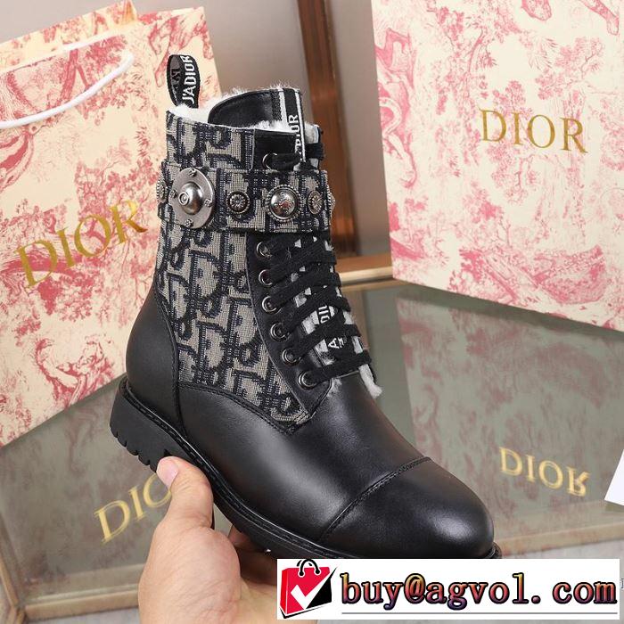 3色可選 秋冬もちろん主役級 ディオール DIOR 大人かわいい秋冬コーデを楽しみ レザーブーツ 2019秋のファッショントレンドはこれ
