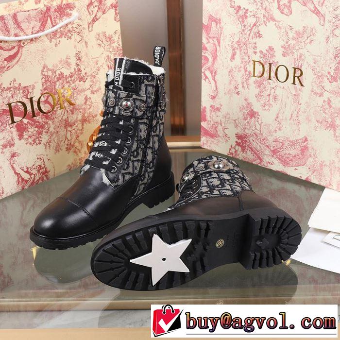 3色可選 秋冬もちろん主役級 ディオール DIOR 大人かわいい秋冬コーデを楽しみ レザーブーツ 2019秋のファッショントレンドはこれ