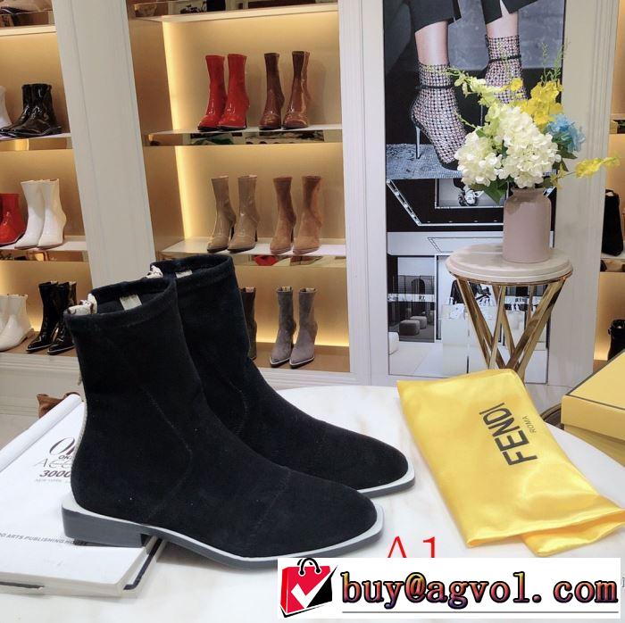 多色可選 最速2019秋冬トレンドブランド レザーブーツ 今年らしい新しい人気色 フェンディ FENDI 現在流行中のおすすめ人気