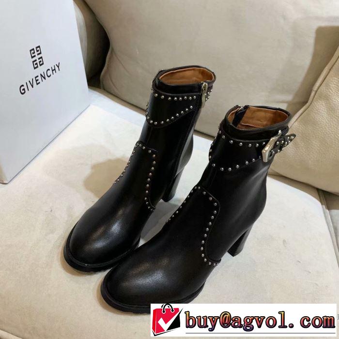 GIVENCHY 今季トレンドをうまく取り 2色可選 ジバンシー お洒落で秋冬注目トレンド  レザーブーツ 【2019秋冬】の注目トレンド